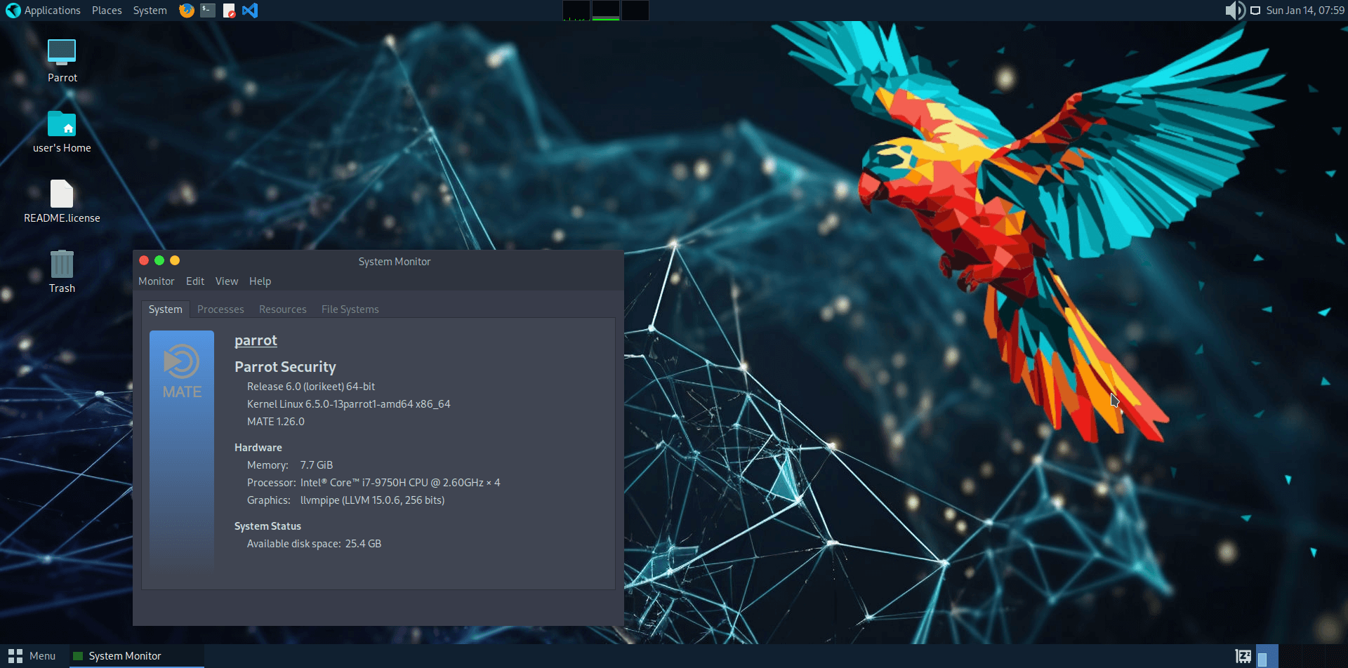 ParrotOS Desktop